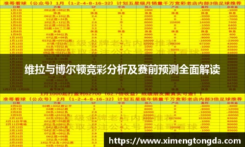 维拉与博尔顿竞彩分析及赛前预测全面解读
